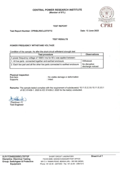 CPRI Certificate